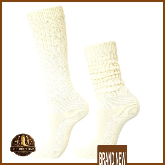 Other - Knee High Slouch Socks Vintage 80s 90s Retro Scrunch Stacked Boot Socks